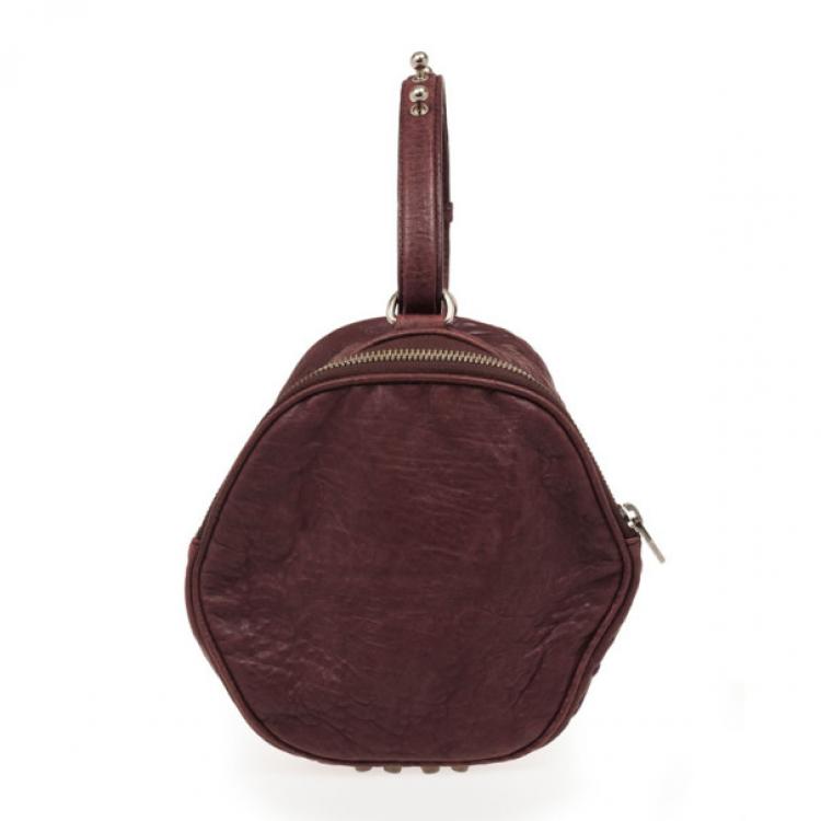 Pre Owned Alexander Wang Maroon Diego Drawstring Bag