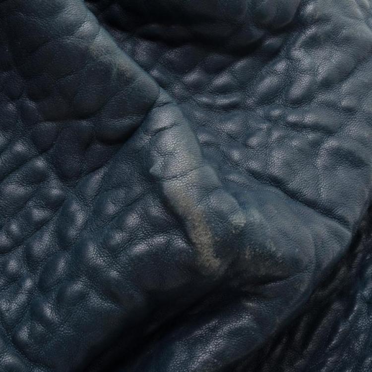 Pre Owned Alexander Wang Blue Diego Textured-Leather Bucket Bag