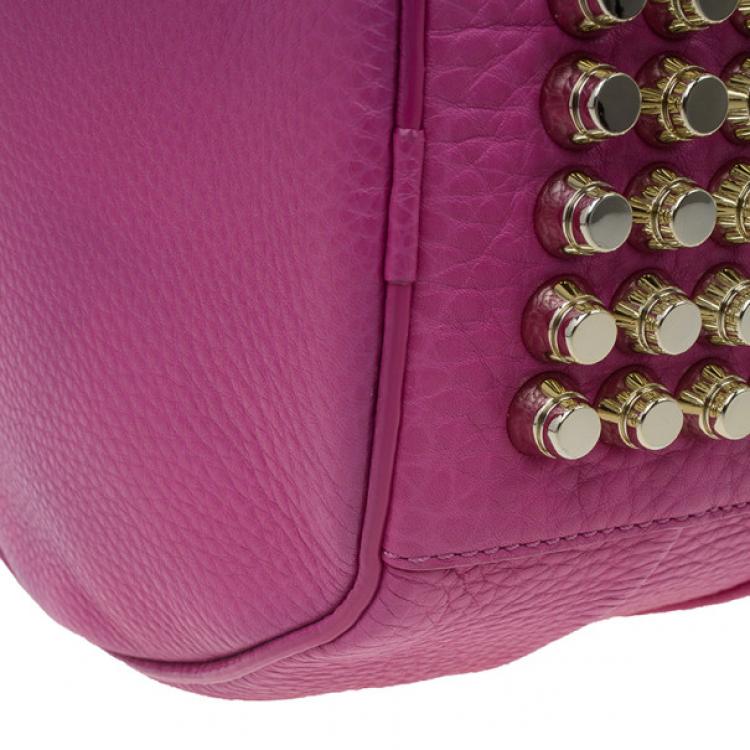 Pre Owned Alexander Wang Flamingo Leather Rocco Large Bag