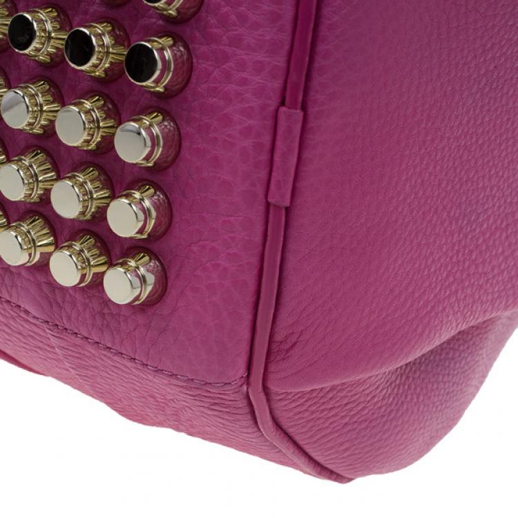 Pre Owned Alexander Wang Flamingo Leather Rocco Large Bag