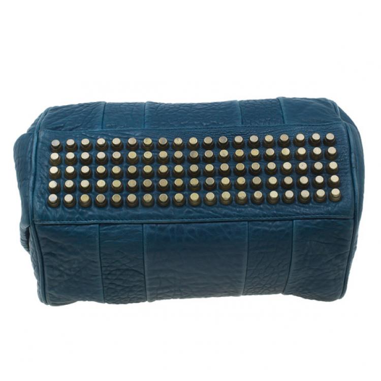 Pre Owned Alexander Wang Blue Lambskin Rocco Duffel Bag