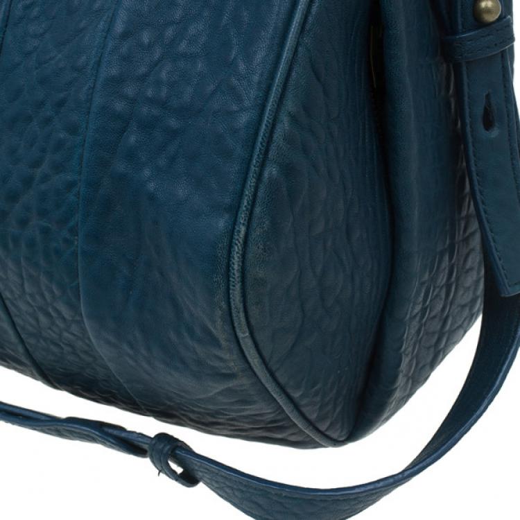 Pre Owned Alexander Wang Blue Lambskin Rocco Duffel Bag