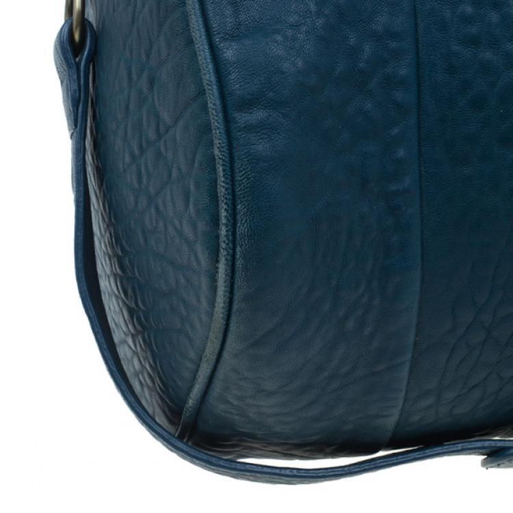 Pre Owned Alexander Wang Blue Lambskin Rocco Duffel Bag