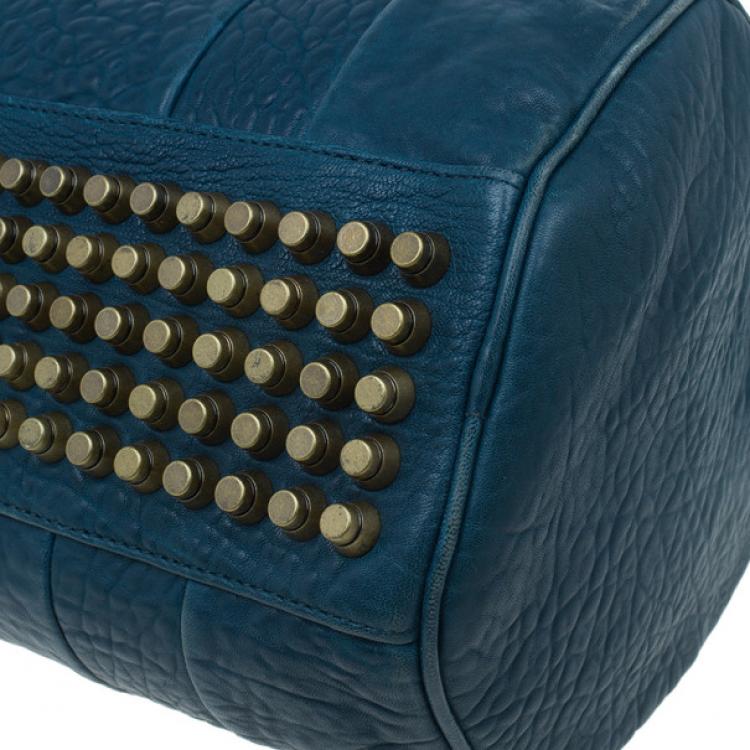 Pre Owned Alexander Wang Blue Lambskin Rocco Duffel Bag