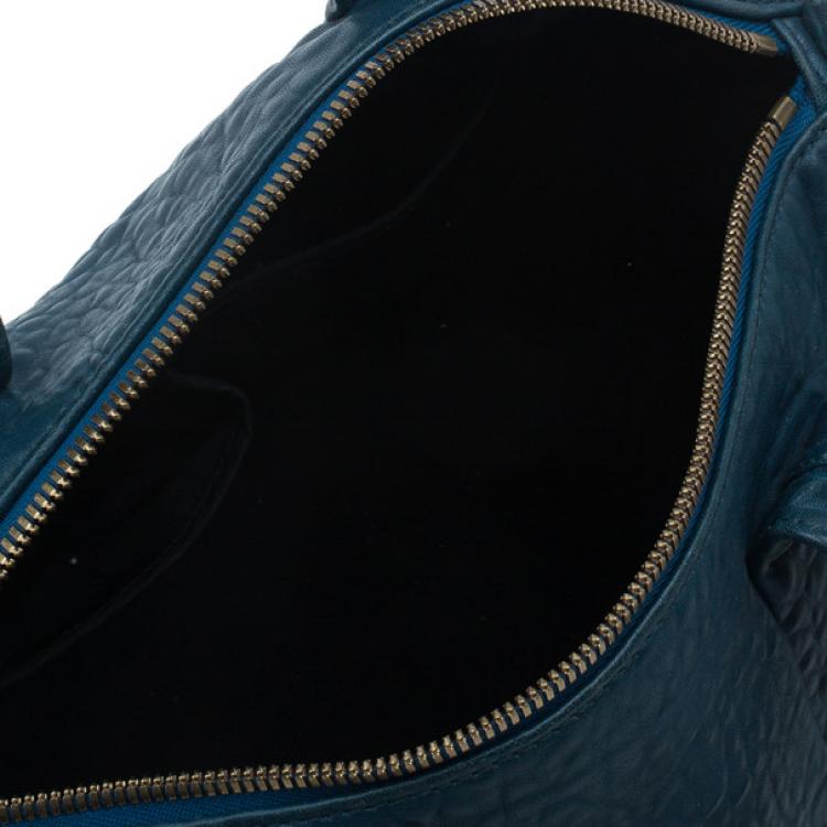 Pre Owned Alexander Wang Blue Lambskin Rocco Duffel Bag