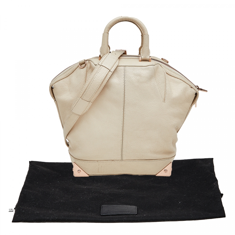 Pre Owned Alexander Wang Cream Leather Emile Satchel