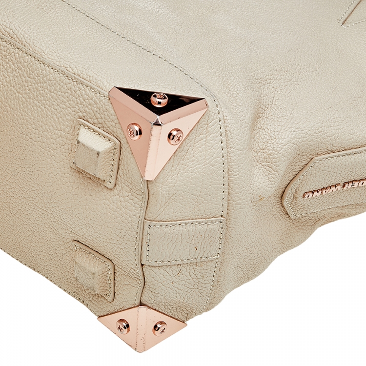 Pre Owned Alexander Wang Cream Leather Emile Satchel