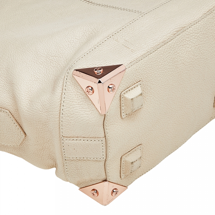 Pre Owned Alexander Wang Cream Leather Emile Satchel