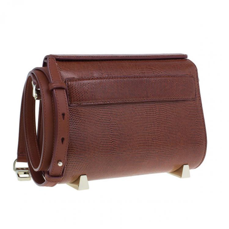 Pre Owned Alexander Wang Maroon Lambskin Mini Chastity Sling