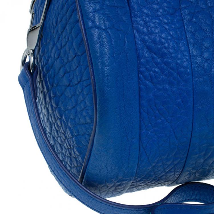 Pre Owned Alexander Wang Blue Lambskin Mini Pebbled Rockie