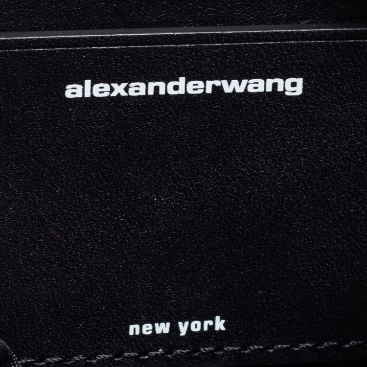 Pre Owned Alexander Wang Pink Crystal Embellished And Leather Mini Heiress Clutch Bag