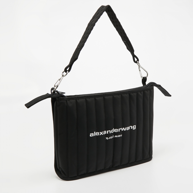 Pre Owned Alexander Wang Black Nylon Elite Laptop Bag   
