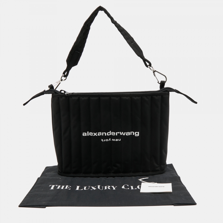 Pre Owned Alexander Wang Black Nylon Elite Laptop Bag   