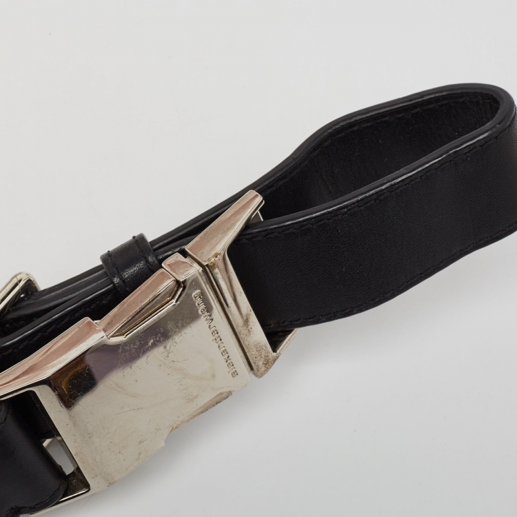 Pre Owned Alexander Wang White/Black Leather Attica Belt Bag