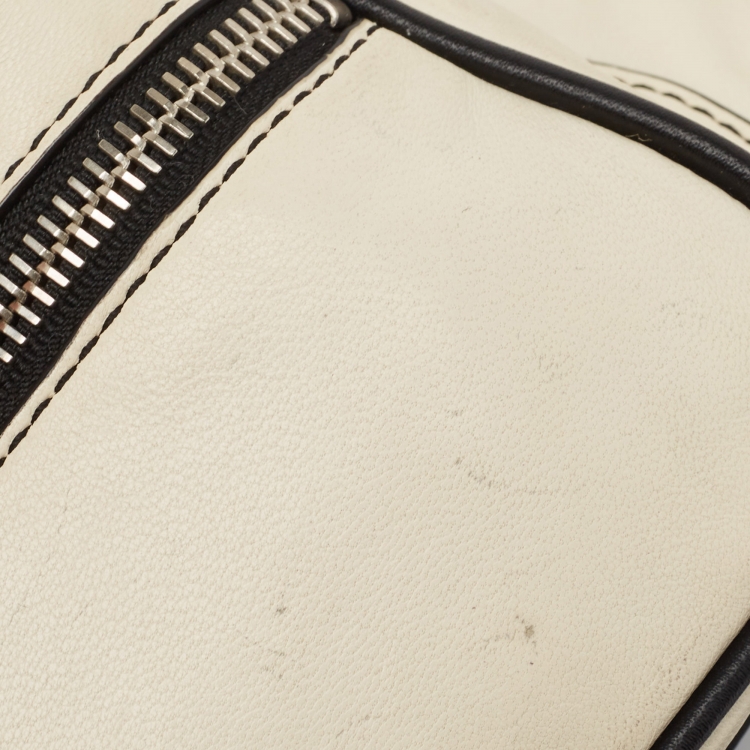 Pre Owned Alexander Wang White/Black Leather Attica Belt Bag