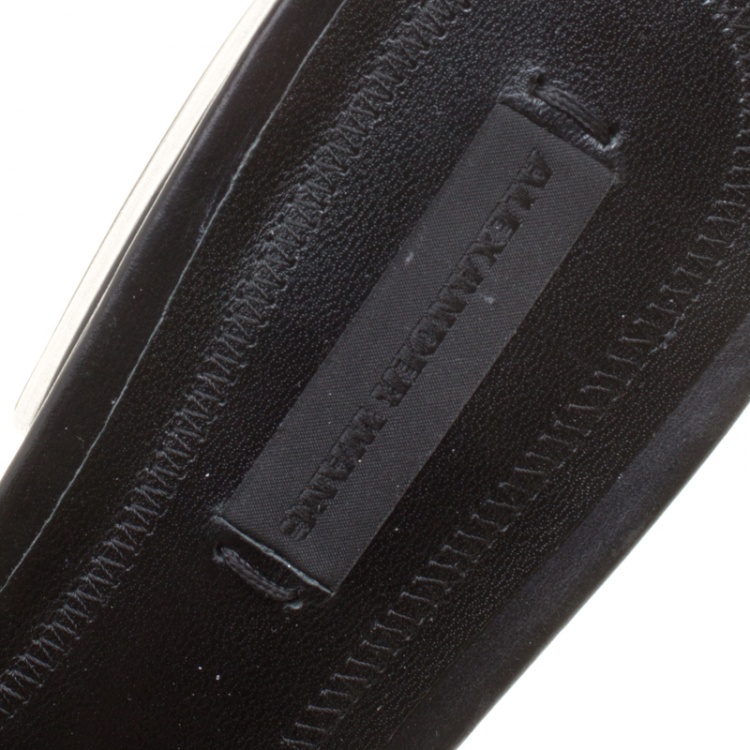 Pre Owned Alexander Wang Black Leather Lou Slides Size 37.5