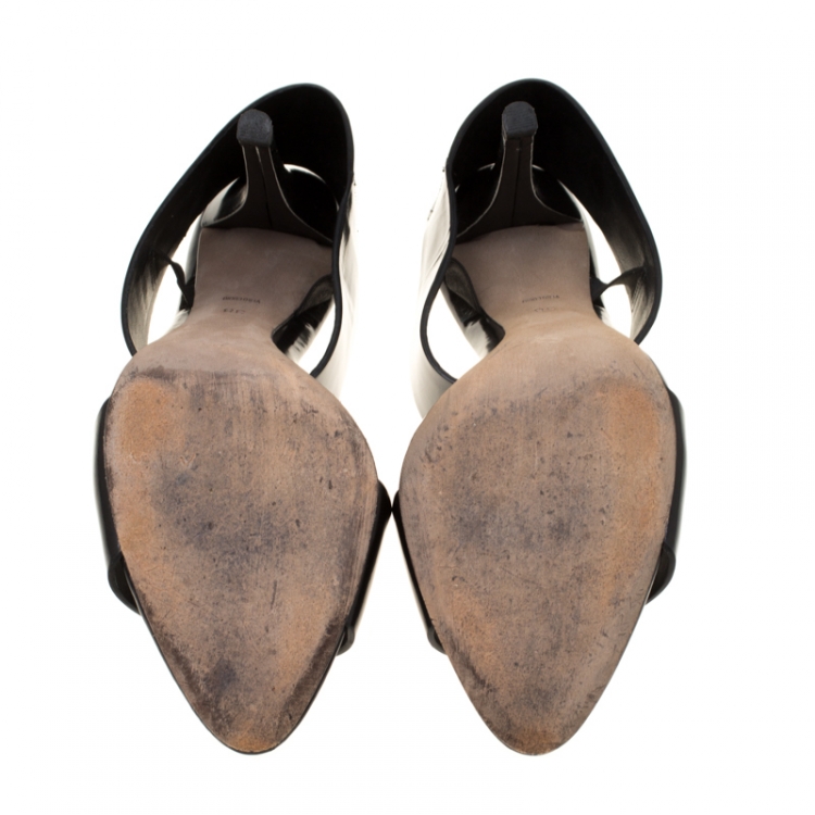 Pre Owned Alexander Wang Black Leather Masha Slide Sandals Size 38