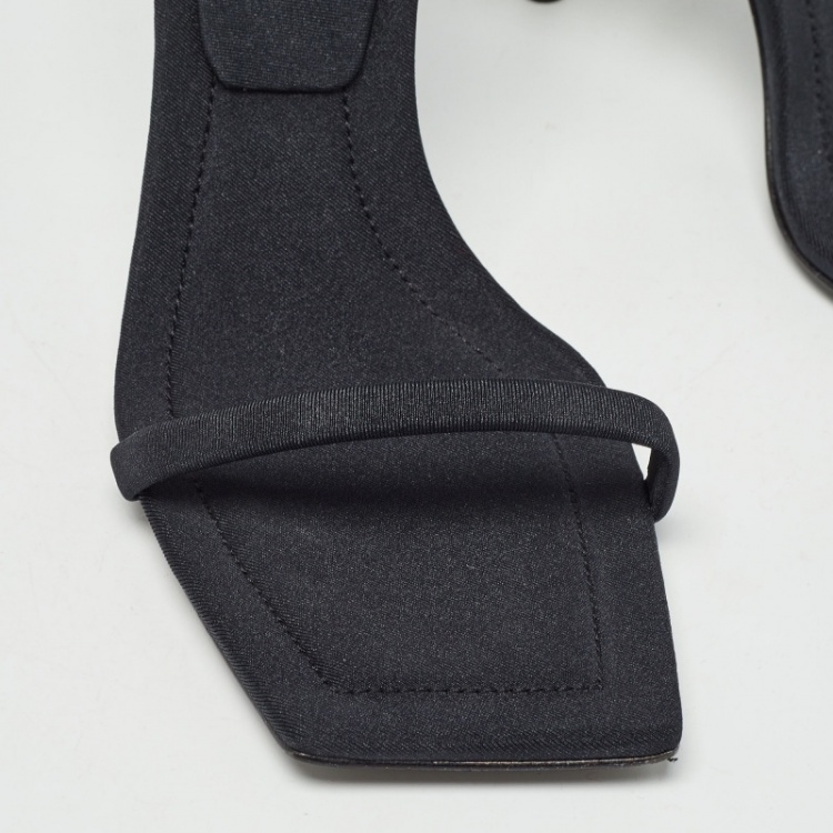 Pre Owned Alexander Wang Black Fabric Julie Sandals Size 39