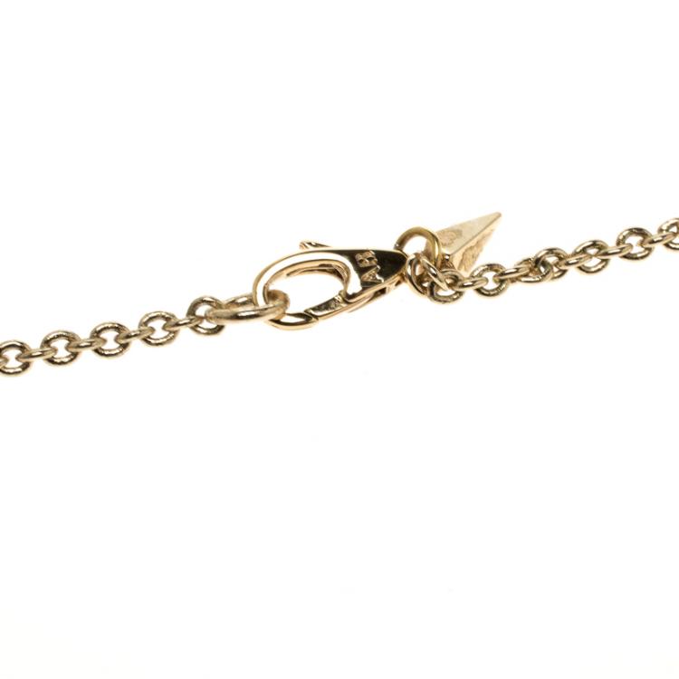 Pre Owned Alexis Bittar Bead & Crystal Gold Tone Long Station Necklace 