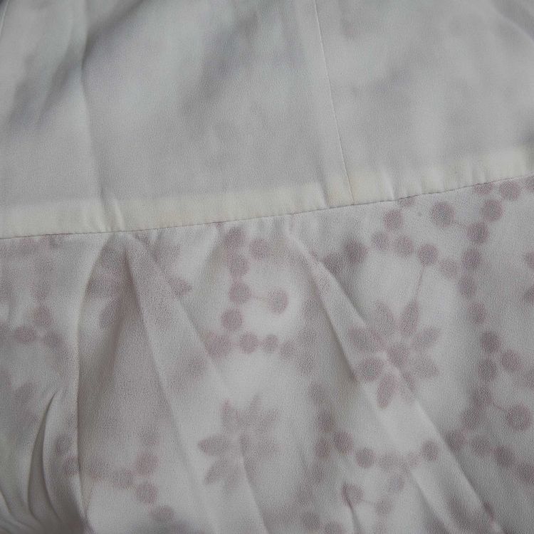 Pre Owned Alexis White/Red Eyelet Linen Midi Dress S