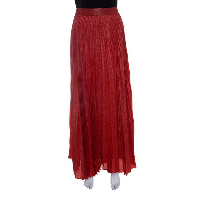 red maxi skirt xl