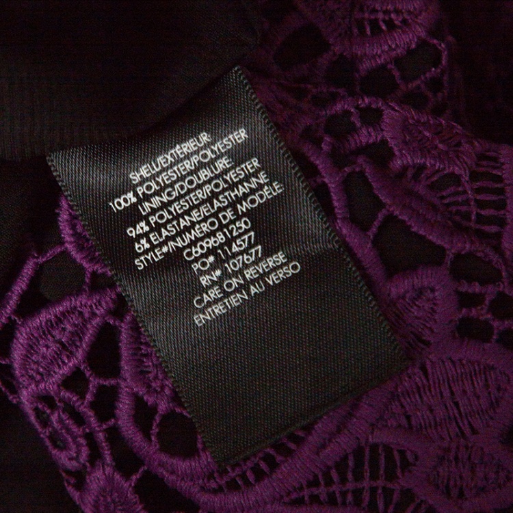 Pre Owned Alice + Olivia Purple Floral Guipure Lace Sleeveless Preslee Dress S