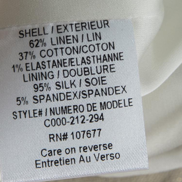 Pre Owned Alice + Olivia Metallic Beige Linen Blazer XS