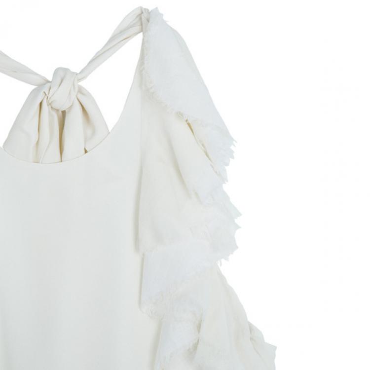 Pre Owned Alice + Olivia Halterneck Ruffle Top S