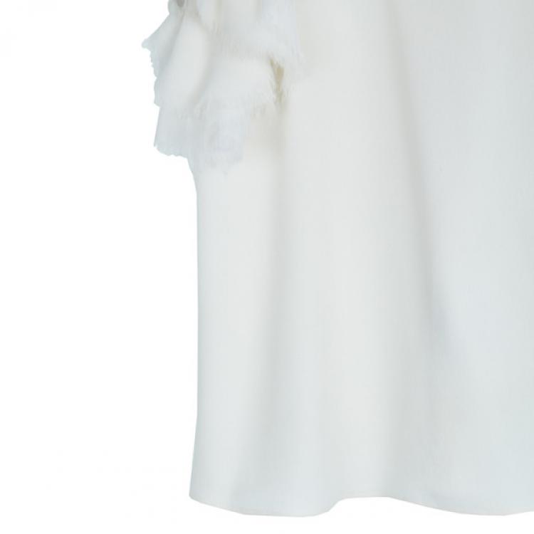 Pre Owned Alice + Olivia Halterneck Ruffle Top S