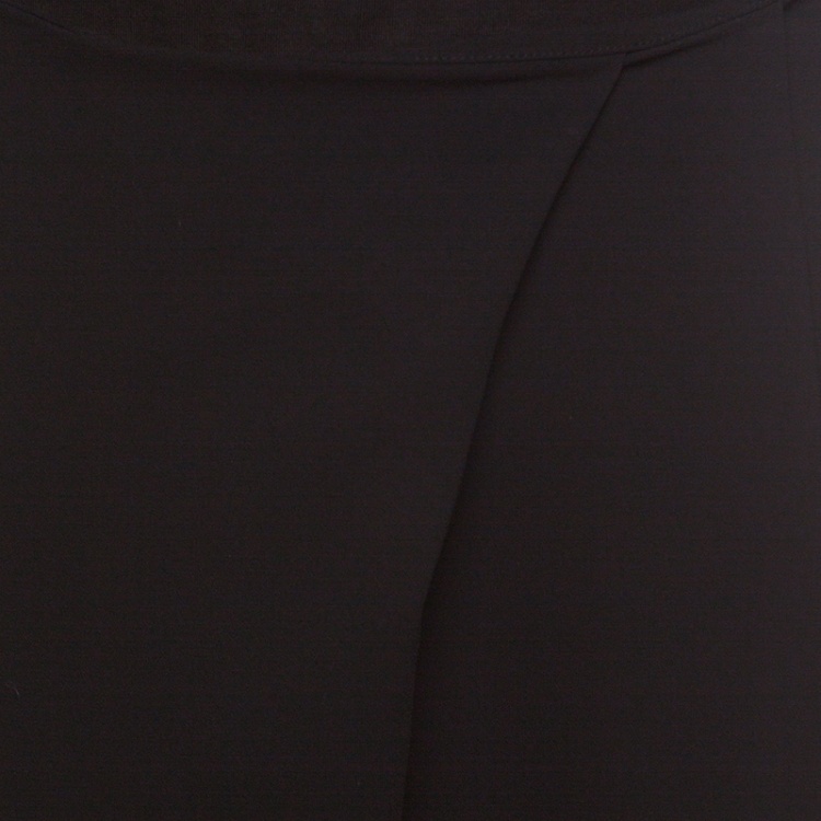Pre Owned Alice + Olivia AIR Black Ankle Zip Detail Draped Cropped Pants M
