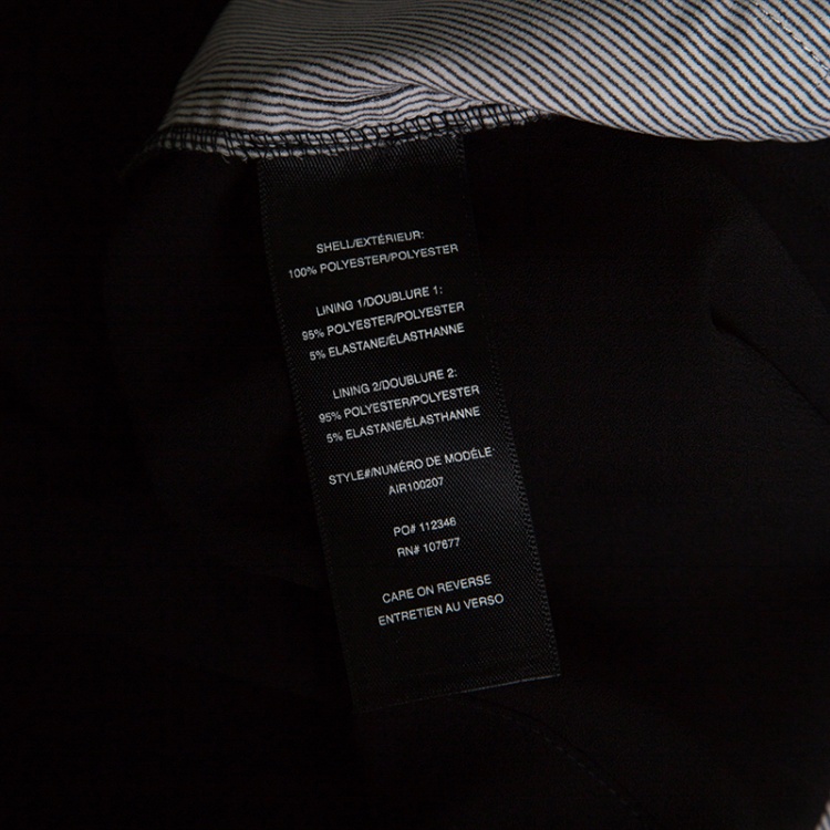 Pre Owned Alice + Olivia AIR Black Ankle Zip Detail Draped Cropped Pants M