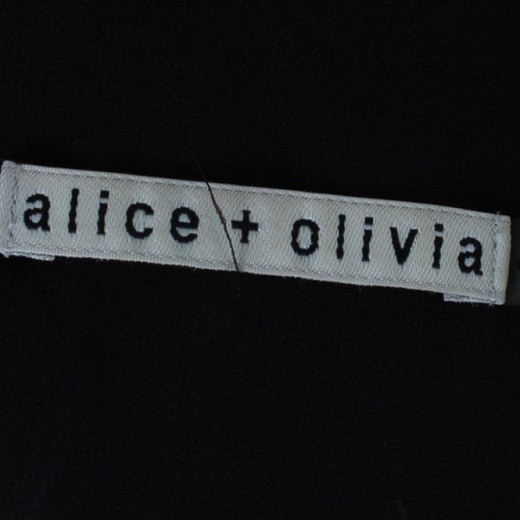 Pre Owned Alice + Olivia Red Veda Lace Open-back Gown S