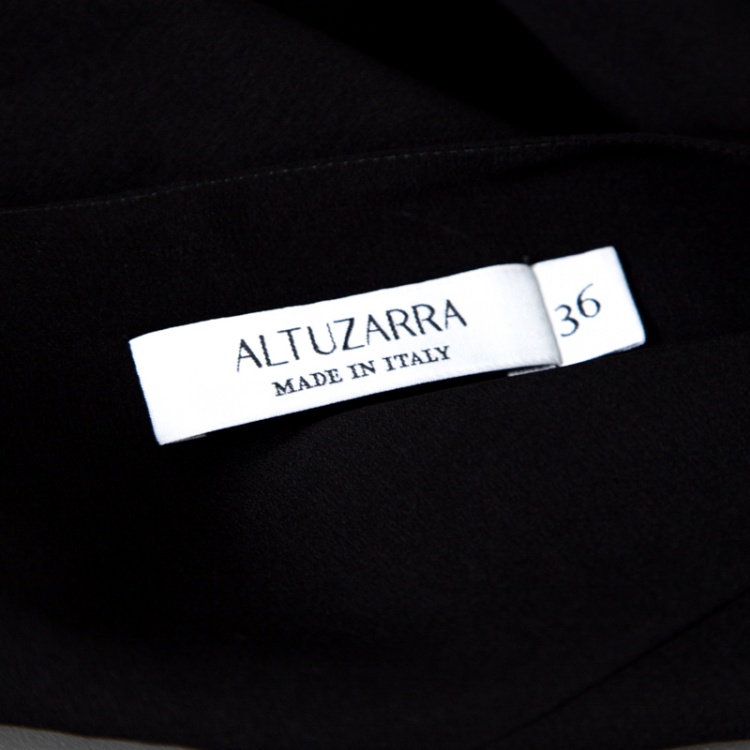 Pre Owned Altuzarra Black Floral Lace Insert Long Sleeve Shirt S