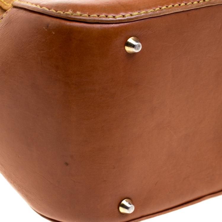 Pre Owned Alviero Martini 1A Classe Brown Geo Print Coated Canvas Tote