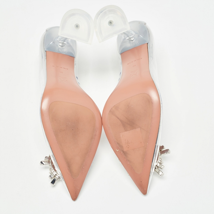 مملوكة مسبقًا Amina Muaddi Transparent PVC Begum Pumps Size 36