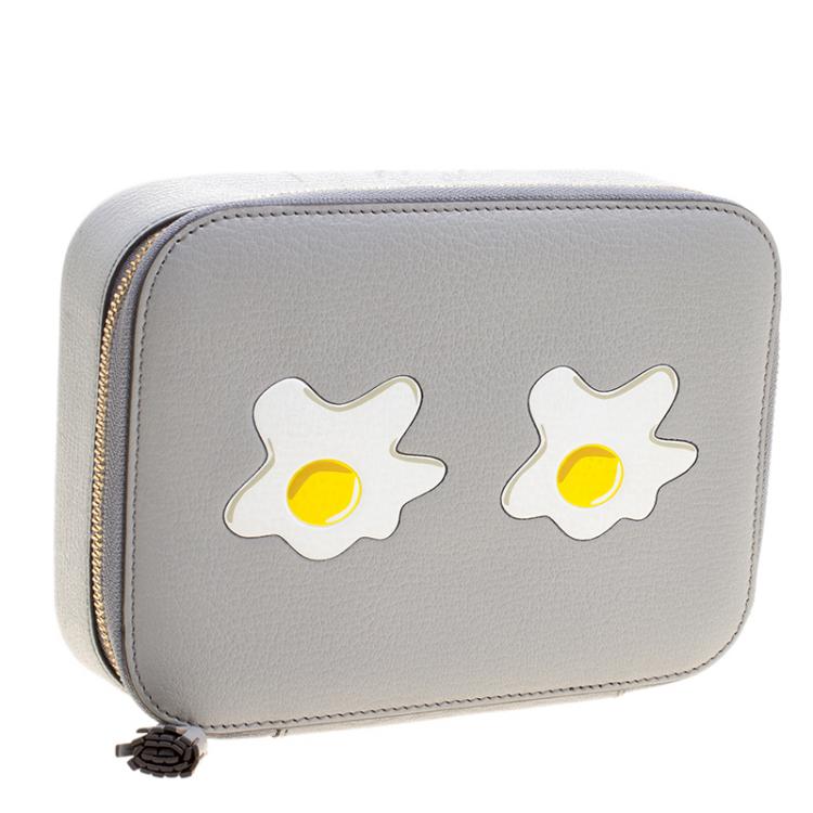 Pre Owned Anya Hindmarch Grey Leather Egg Keepsake Box
