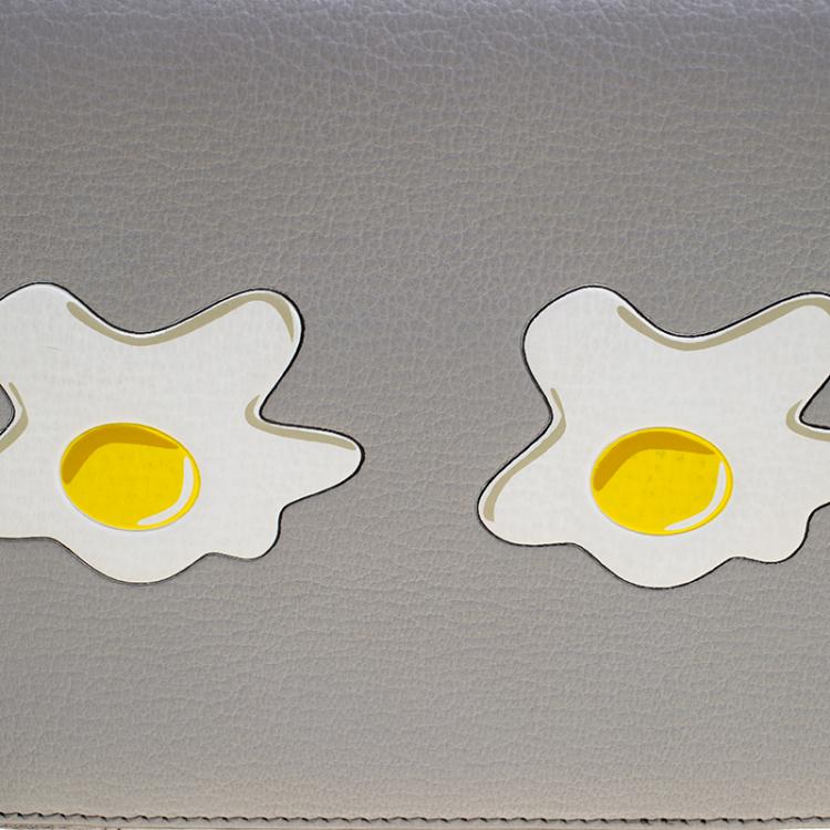 Pre Owned Anya Hindmarch Grey Leather Egg Keepsake Box