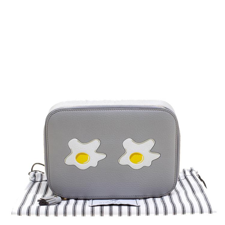 Pre Owned Anya Hindmarch Grey Leather Egg Keepsake Box