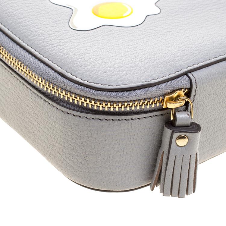 Pre Owned Anya Hindmarch Grey Leather Egg Keepsake Box