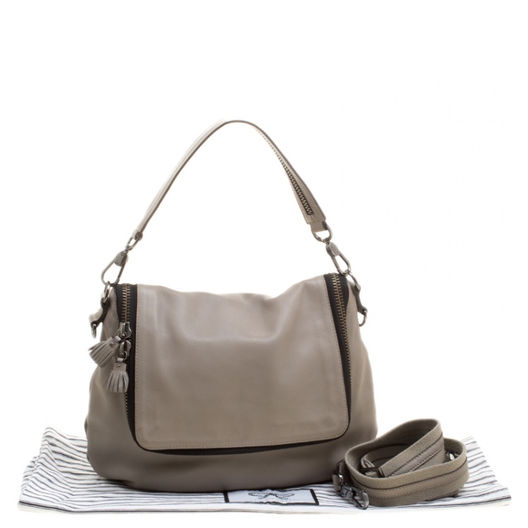 Pre Owned Anya Hindmarch Grey Leather Maxi Vere Satchel