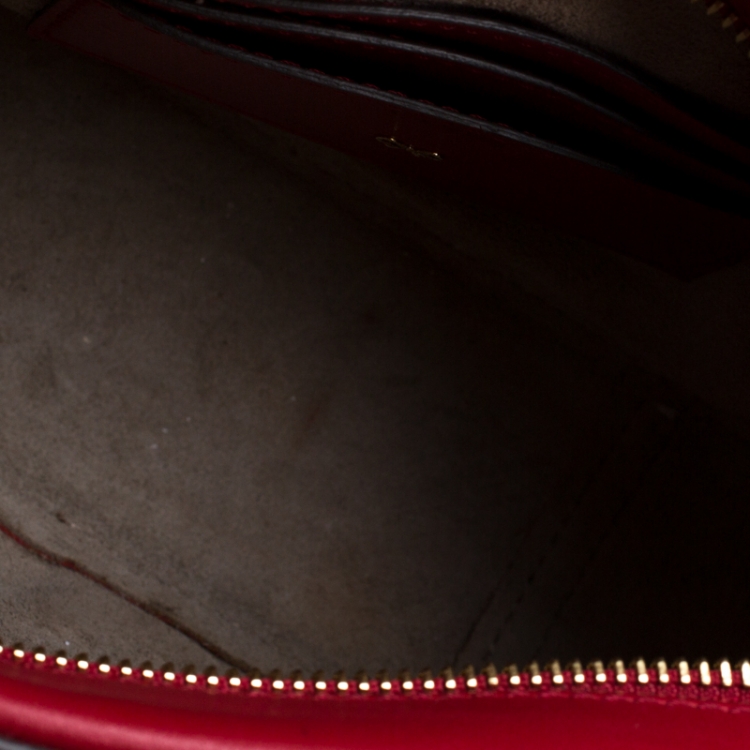 Pre Owned Anya Hindmarch Red Leather Wink Sticker Crossbody Bag
