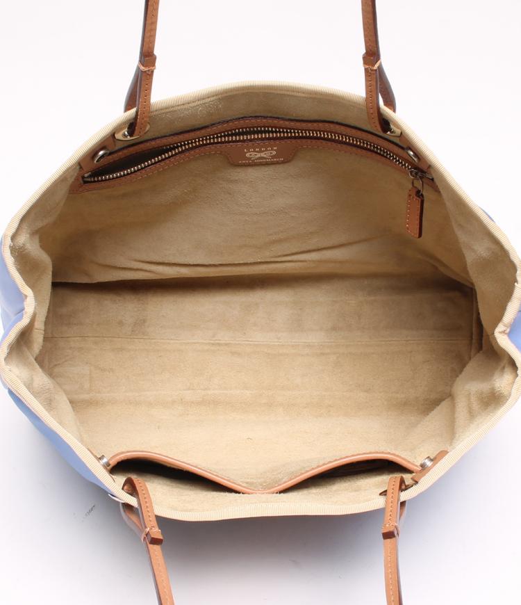 Pre Owned Anya Hindmarch Blue Printed Dog Canvas Tote