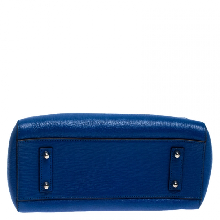 Pre Owned Anya Hindmarch Blue Leather Ebury Tote