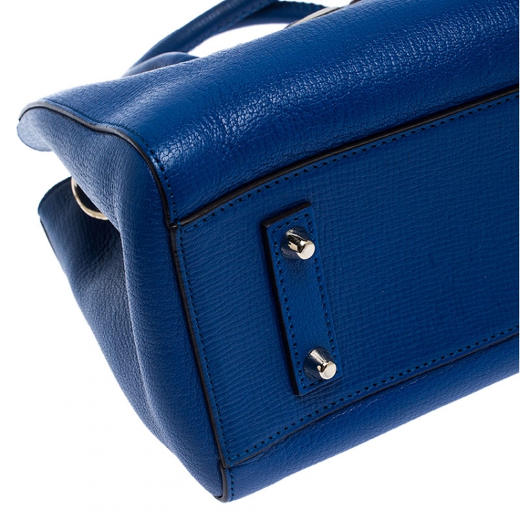 Pre Owned Anya Hindmarch Blue Leather Ebury Tote