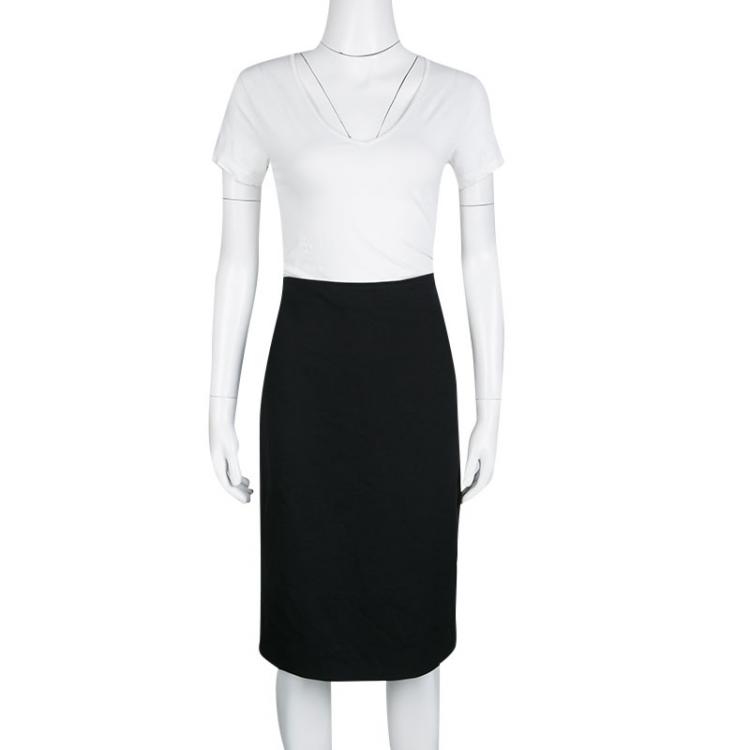Pre Owned Armani Collezioni Black Classic Pencil Skirt M