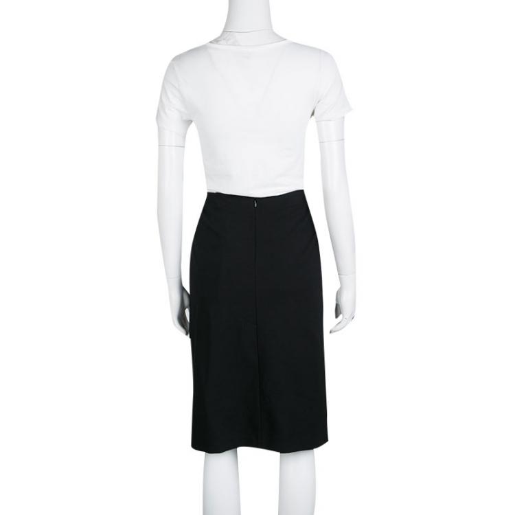 Pre Owned Armani Collezioni Black Classic Pencil Skirt M