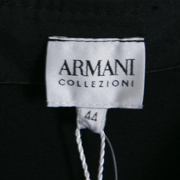 Pre Owned Armani Collezioni Black Classic Pencil Skirt M