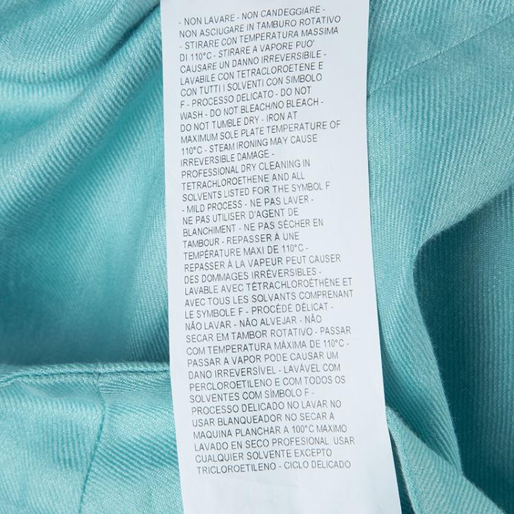 Pre Owned Armani Collezioni Turquoise Linen Pant Suit M