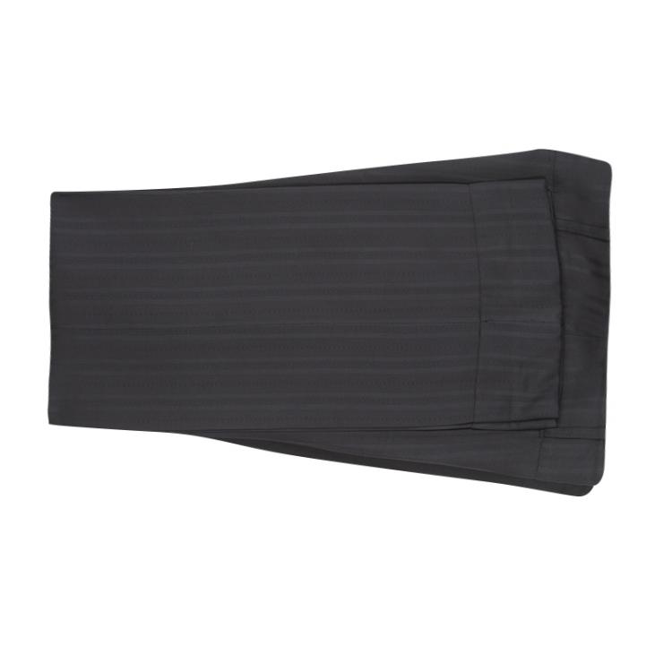 Pre Owned Armani Collezioni Black Self Striped Wool Blend Pant Suit S