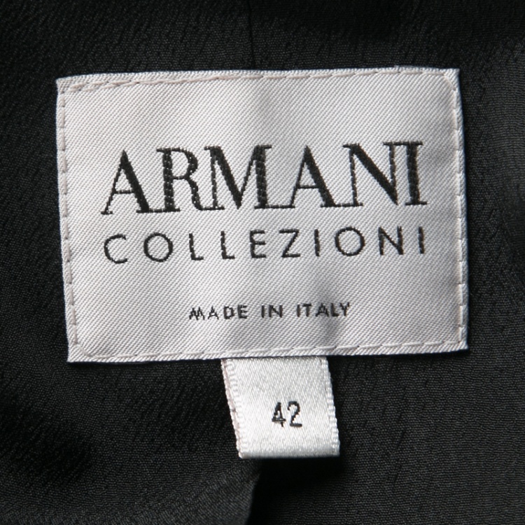 Pre Owned Armani Collezioni Black Single Button Tailored Blazer M